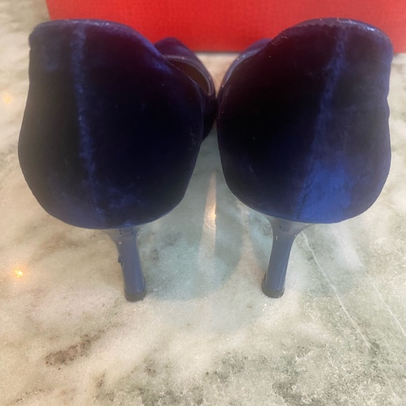 Donald J Pliner  navy velvet shoes - Picture 9 of 10